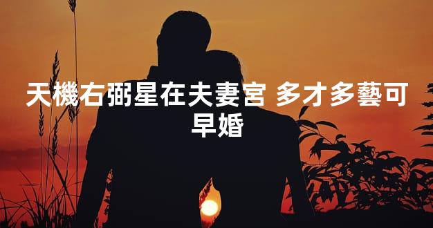 天機右弼星在夫妻宮 多才多藝可早婚